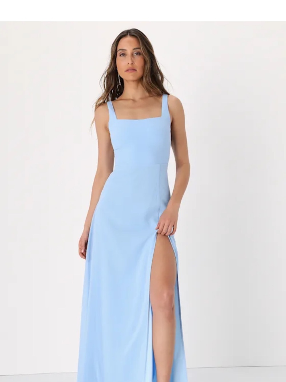 Lulus Remarkable Arrival Powder Blue Sleeveless Maxi